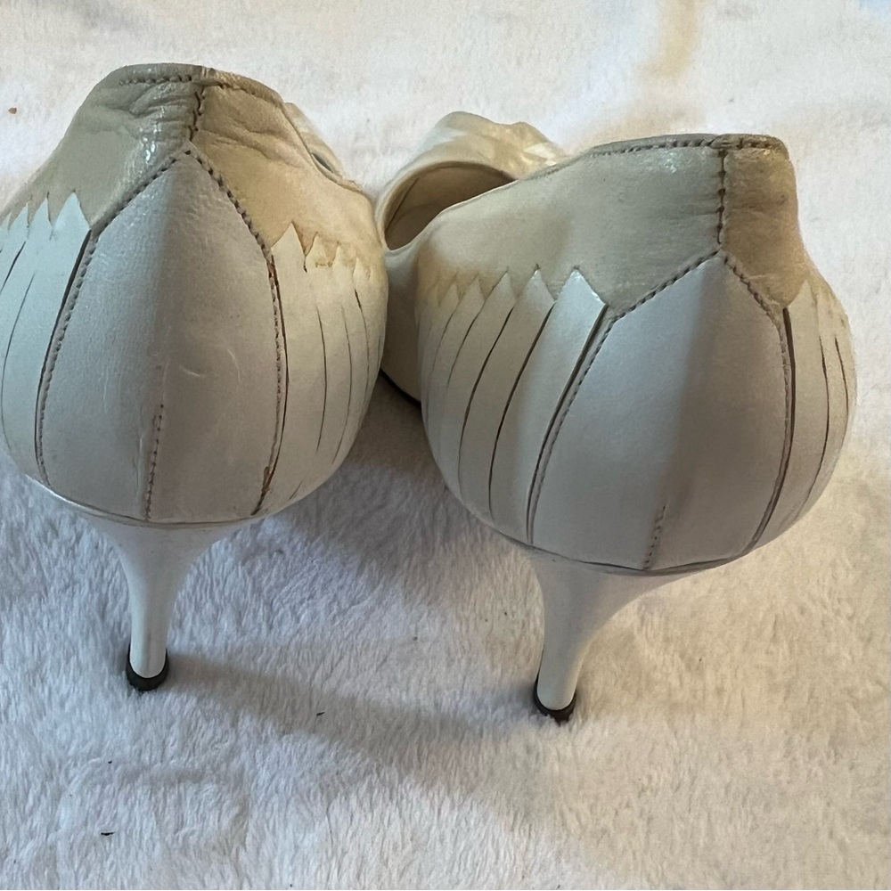 Albert Nipn High Heels Cream And White Color Size… - image 2